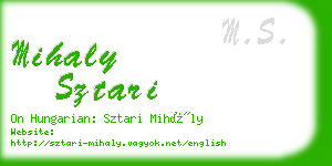 mihaly sztari business card